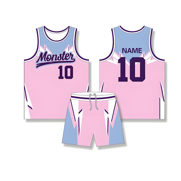 Custom Sets Sportswear Charger Pattern Basketball Jersey With Shorts