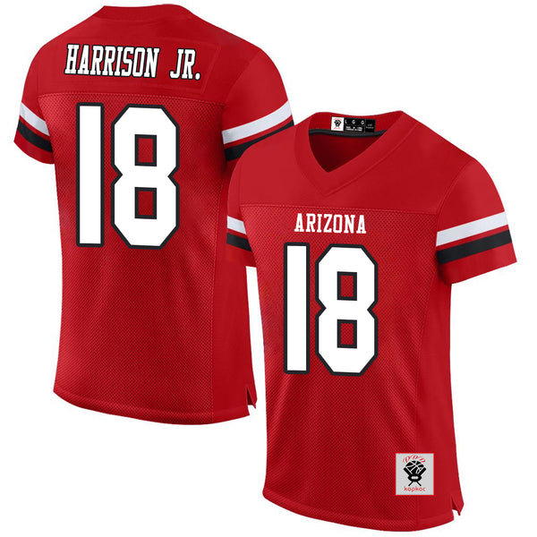 Kopkoc  Arizona Red 18 Harrison Jr. Football Stitched Jerseys