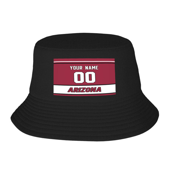 Sombrero de pescador de doble capa KOPKOC Arizona. Nombre y número personalizados para regalos de adultos.