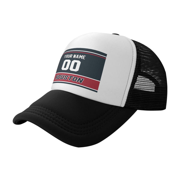 Gorra de béisbol de malla KOPKOC Houston con nombre y número personalizados para regalos de adultos