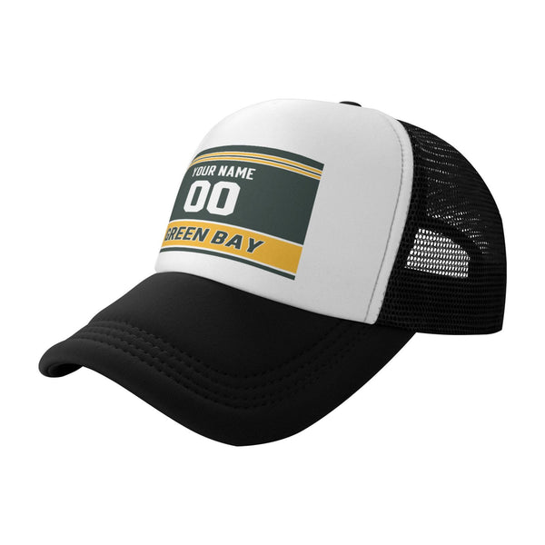 Gorra de béisbol de malla KOPKOC Green Bay con nombre y número personalizados para regalos de adultos