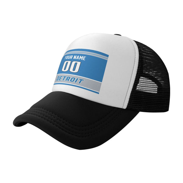 Gorra de béisbol de malla KOPKOC Detroit con nombre y número personalizados para regalos de adultos