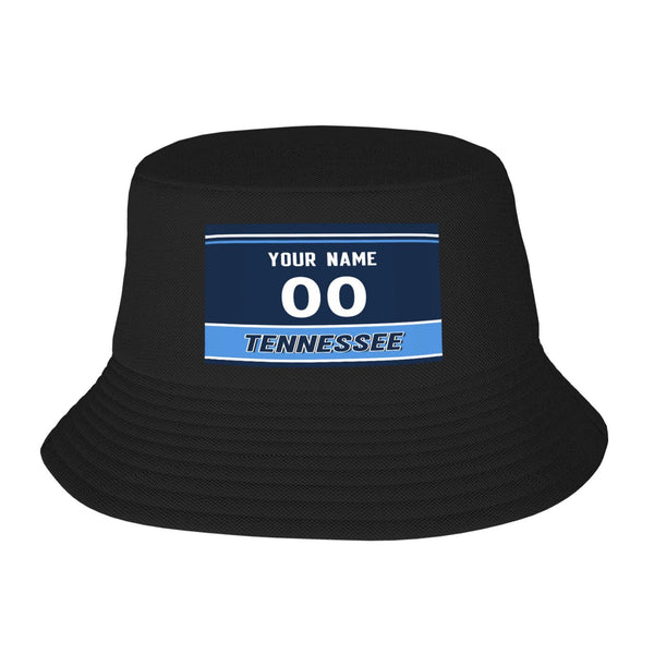 Sombrero de pescador de doble capa KOPKOC Tennessee. Nombre y número personalizados para regalos de adultos.
