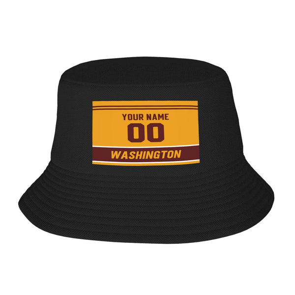 Sombrero de pescador de doble capa KOPKOC Washington. Nombre y número personalizados para regalos de adultos.