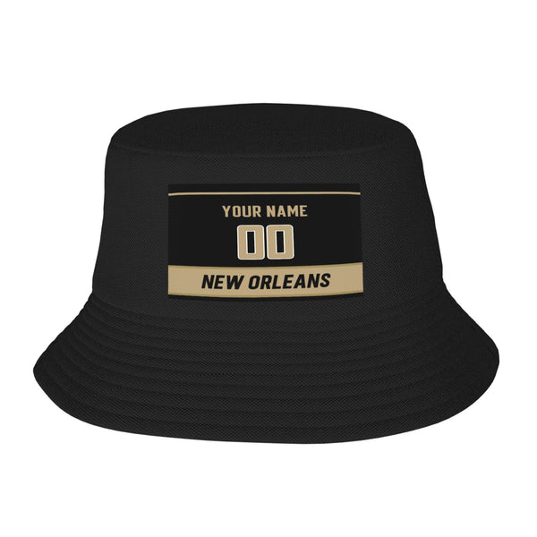 Sombrero de pescador de doble capa KOPKOC de Nueva Orleans. Nombre y número personalizados para regalos de adultos.