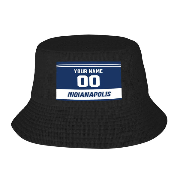 Sombrero de pescador de doble capa KOPKOC de Indianápolis. Personaliza tu nombre y número para regalos de adultos.