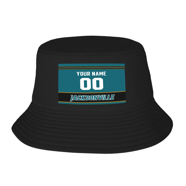 Sombrero de pescador de doble capa KOPKOC Jacksonville. Nombre y número personalizados para regalos de adultos.