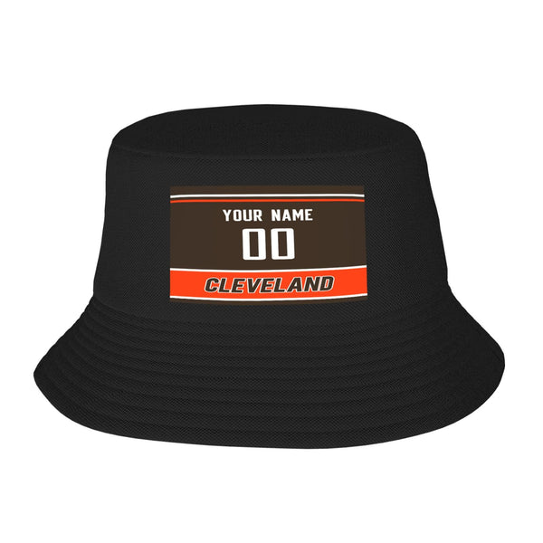Sombrero de pescador de doble capa KOPKOC Cleveland. Nombre y número personalizados para regalos de adultos.