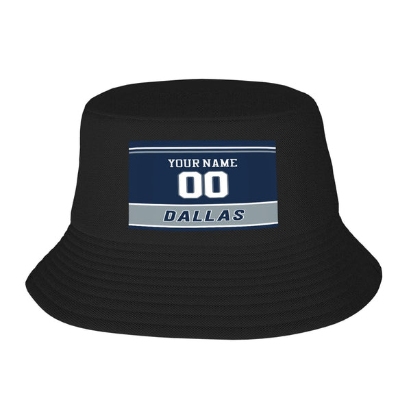 Sombrero de pescador de doble capa KOPKOC Dallas. Nombre y número personalizados para regalos de adultos.
