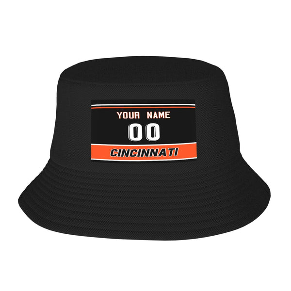 Sombrero de pescador de doble capa KOPKOC Cincinnati. Nombre y número personalizados para regalos de adultos.