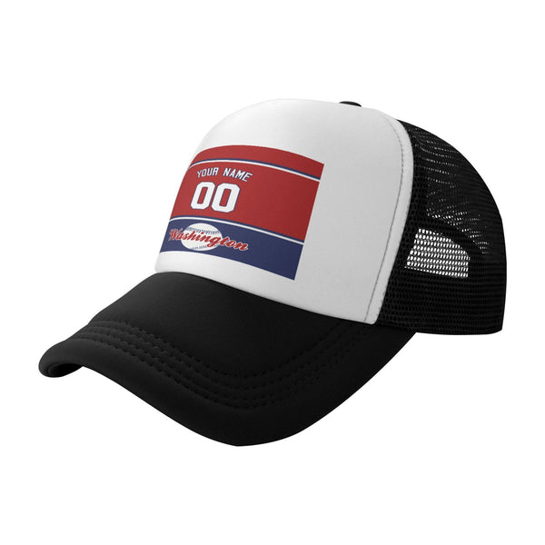 Gorra de béisbol de malla KOPKOC Washington con nombre y número personalizados para regalos de adultos