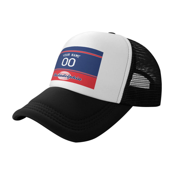 Gorra de béisbol de malla KOPKOC Philadelphia con nombre y número personalizados para regalos de adultos