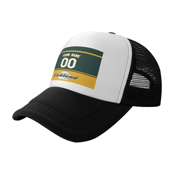 Gorra de béisbol de malla KOPKOC Oakland con nombre y número personalizados para regalos de adultos