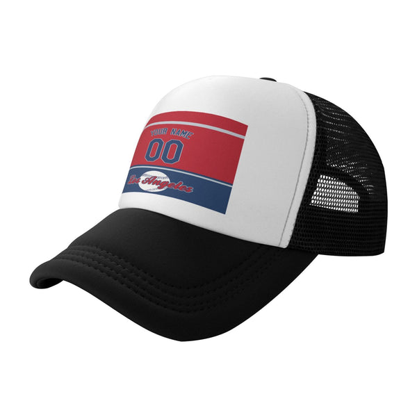 Gorra de béisbol de malla KOPKOC Los Ángeles, personalizada con nombre y número para regalo de adulto.