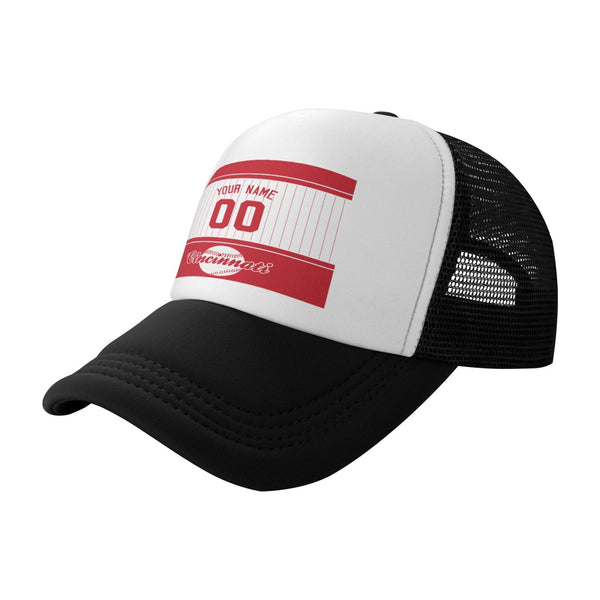 Gorra de béisbol de malla KOPKOC Cincinnati con nombre y número personalizados para regalos de adultos