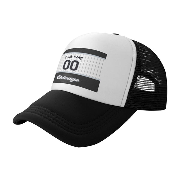 Gorra de béisbol de malla KOPKOC Chicago con nombre y número personalizados para regalos de adultos