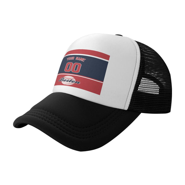 Gorra de béisbol de malla Boston KOPKOC con nombre y número personalizados para regalos de adultos