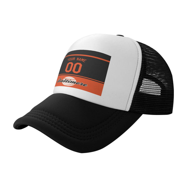 Gorra de béisbol de malla KOPKOC Baltimore con nombre y número personalizados para regalos de adultos