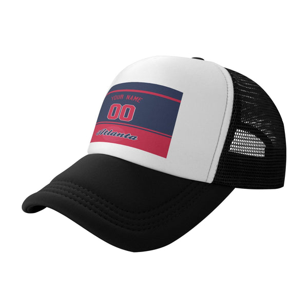 Gorra de béisbol de malla KOPKOC Atlanta con nombre y número personalizados para regalos de adultos