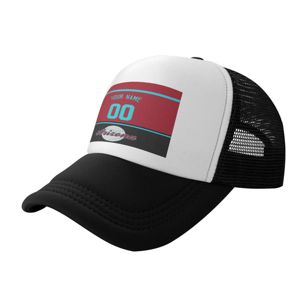 Gorra de béisbol de malla KOPKOC Arizona con nombre y número personalizados para regalos de adultos