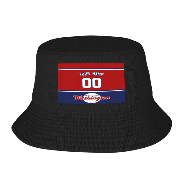 Sombrero de pescador de doble capa KOPKOC Washington. Nombre y número personalizados para regalos de adultos.
