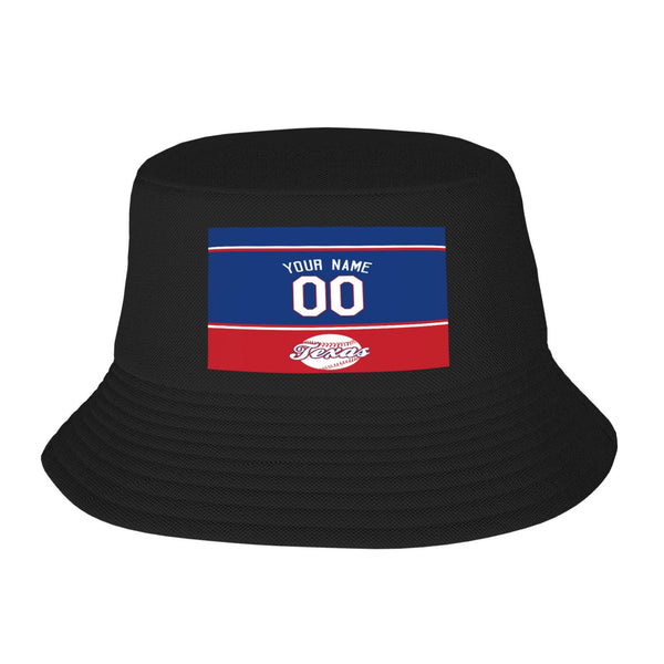 Sombrero de pescador de doble capa KOPKOC Texas con nombre y número personalizados para regalos de adultos