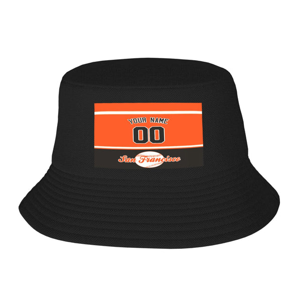 Sombrero de pescador de doble capa KOPKOC San Francisco. Nombre y número personalizados para regalos de adultos.