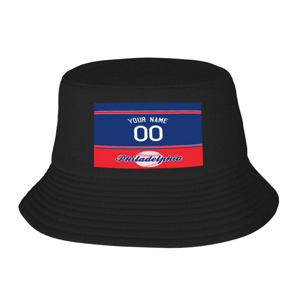 Sombrero de pescador de doble capa KOPKOC Philadelphia. Personaliza tu nombre y número para regalos de adultos.
