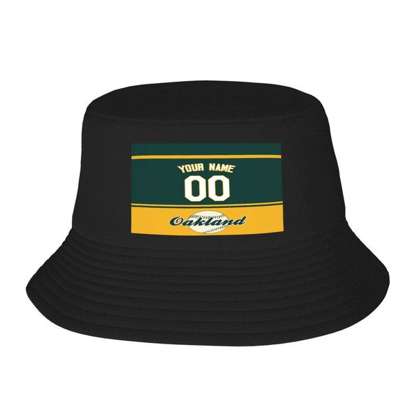 Sombrero de pescador de doble capa KOPKOC Oakland. Nombre y número personalizados para regalos de adultos.