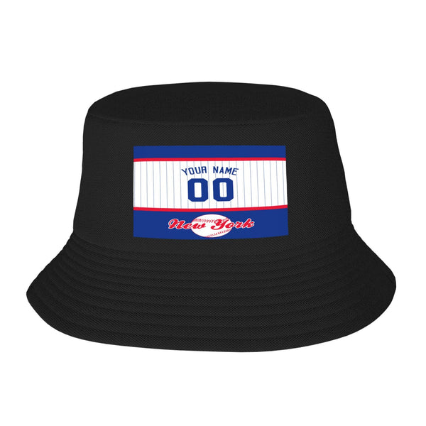Sombrero de pescador de doble capa KOPKOC New York con nombre y número personalizados para regalos de adultos