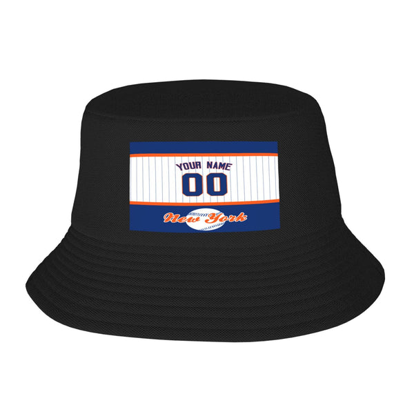Sombrero de pescador de doble capa KOPKOC New York con nombre y número personalizados para regalos de adultos