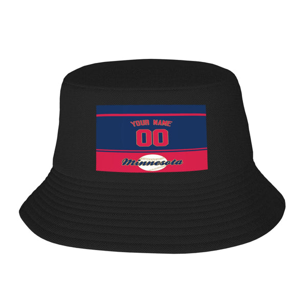 Sombrero de pescador de doble capa KOPKOC de Minnesota. Nombre y número personalizados para regalos de adultos.