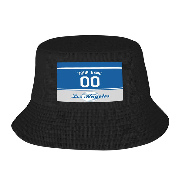 Sombrero de pescador de doble capa KOPKOC Los Ángeles. Nombre y número personalizados para regalos de adultos.
