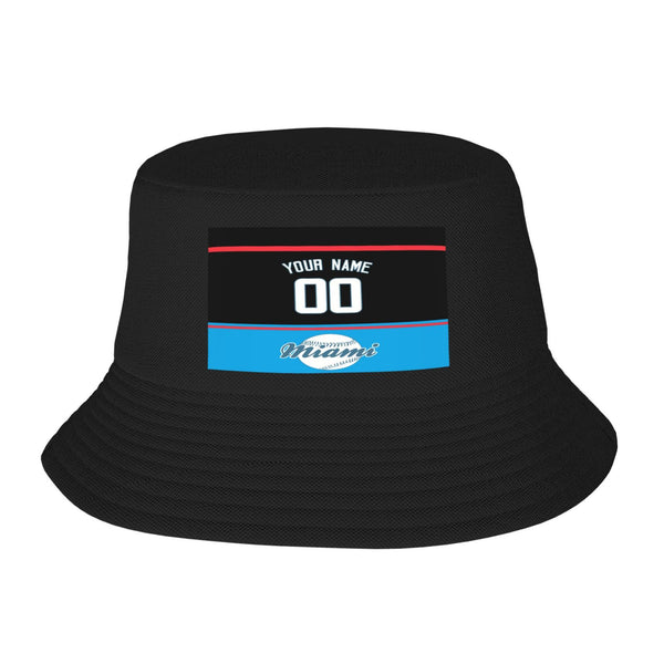 Sombrero de pescador de doble capa KOPKOC Miami con nombre y número personalizados para regalos de adultos