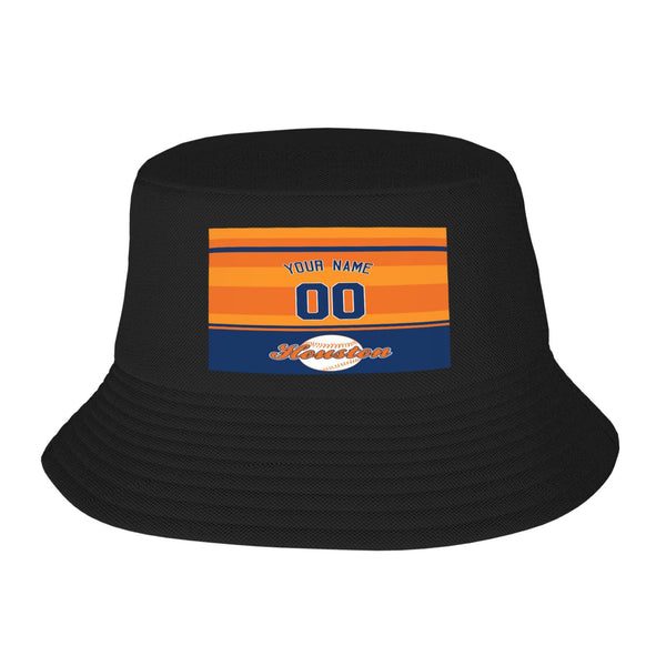 Sombrero de pescador de doble capa KOPKOC Houston. Nombre y número personalizados para regalos de adultos.