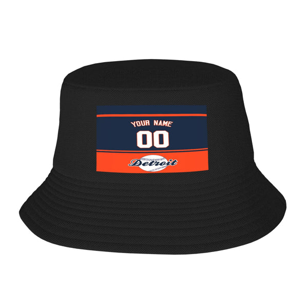 Sombrero de pescador de doble capa KOPKOC Detroit. Nombre y número personalizados para regalos de adultos.