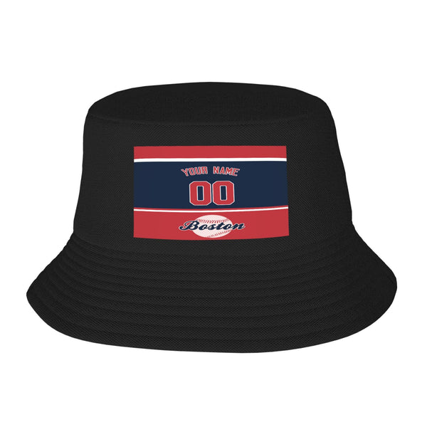 Sombrero de pescador de doble capa KOPKOC Boston, personalizado con nombre y número para regalo de adulto