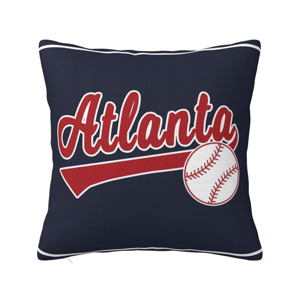 Funda de almohada de felpa KOPKOC Atlanta con nombre y número personalizados para regalar