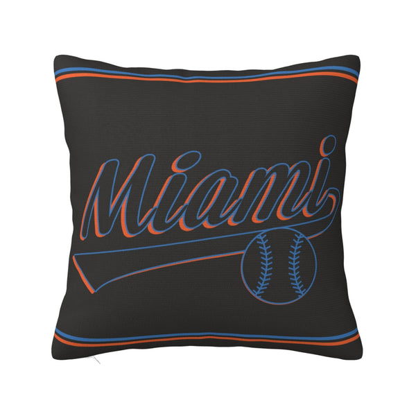 Funda de almohada de peluche KOPKOC Miami con nombre y número personalizados para regalar