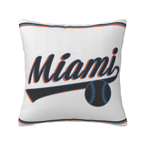 Funda de almohada de peluche KOPKOC Miami con nombre y número personalizados para regalar