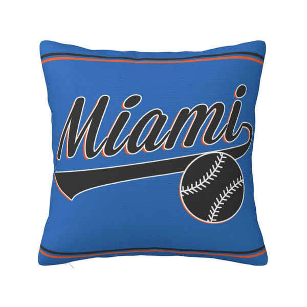 Funda de almohada de peluche KOPKOC Miami con nombre y número personalizados para regalar