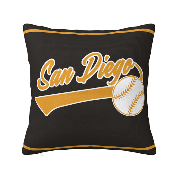 Funda de almohada de peluche KOPKOC San Diego con nombre y número personalizados para regalar