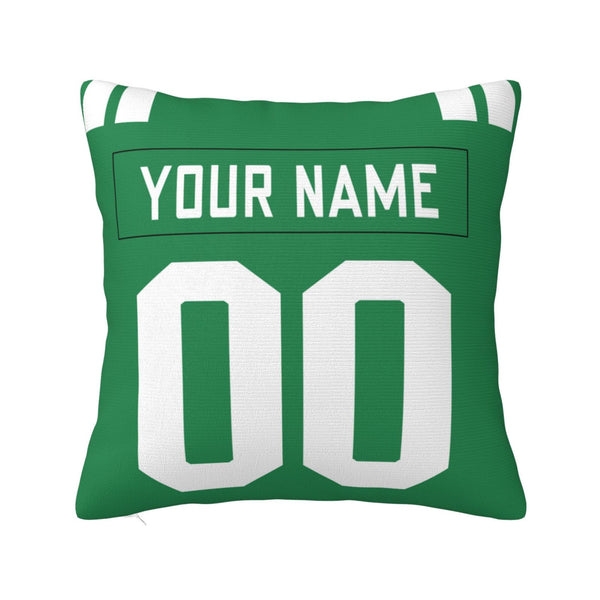 Funda de almohada de peluche KOPKOC New York J con nombre y número personalizados para regalar