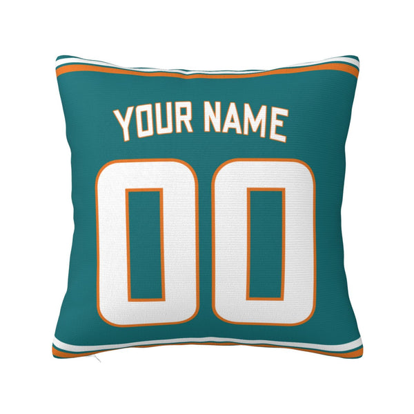 Funda de almohada de peluche KOPKOC Miami con nombre y número personalizados para regalar
