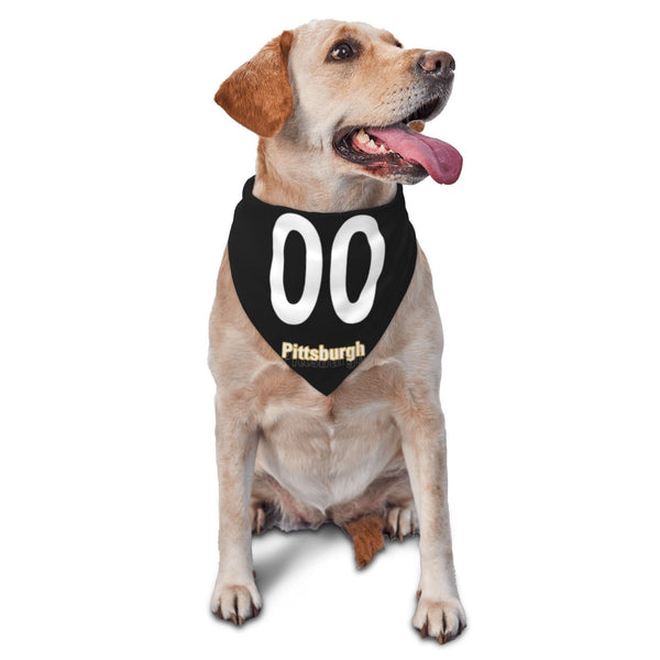 Bufanda triangular para mascota KOPKOC Pittsburgh con nombre personalizado y número para regalos