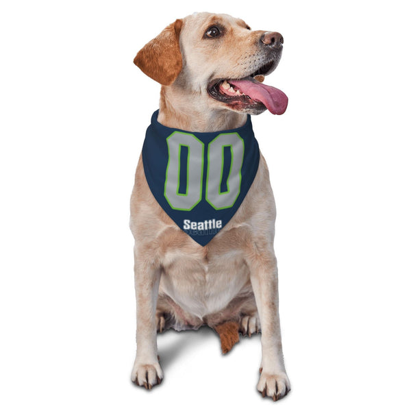 Bufanda triangular para mascotas KOPKOC Seattle con nombre personalizado y número para regalos