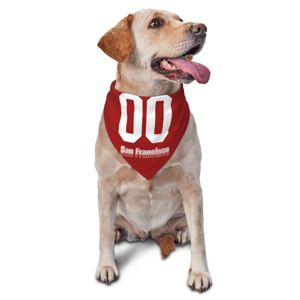 Bufanda triangular para mascotas KOPKOC San Francisco con nombre y número personalizados para regalos