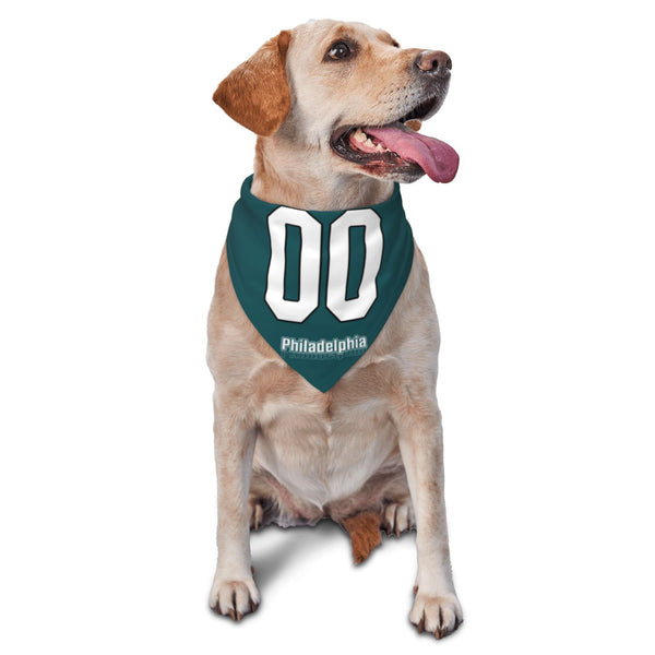 Bufanda triangular para mascota KOPKOC Filadelfia con nombre personalizado y número para regalos