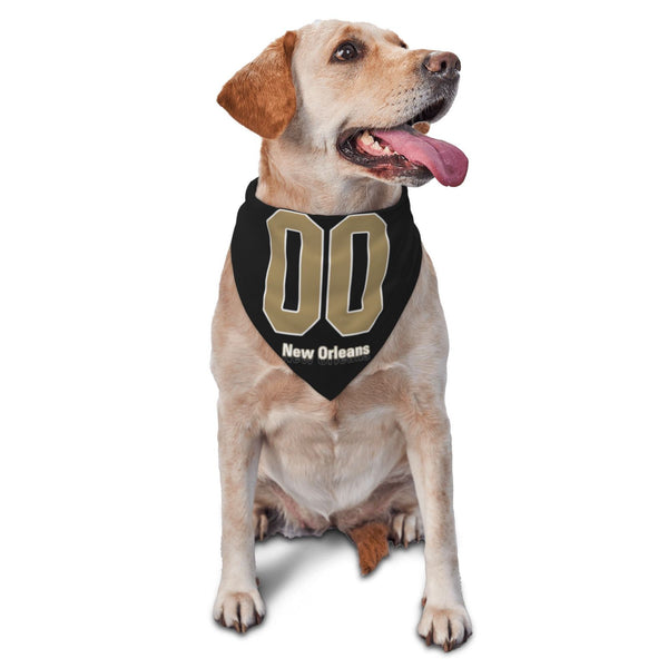 Bufanda triangular para mascota KOPKOC Nueva Orleans con nombre personalizado y número para regalos