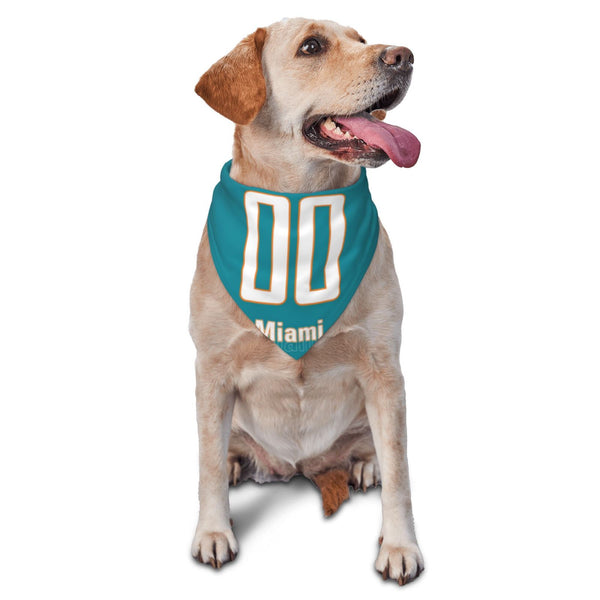Bufanda triangular para mascotas KOPKOC Miami con nombre y número personalizados para regalos